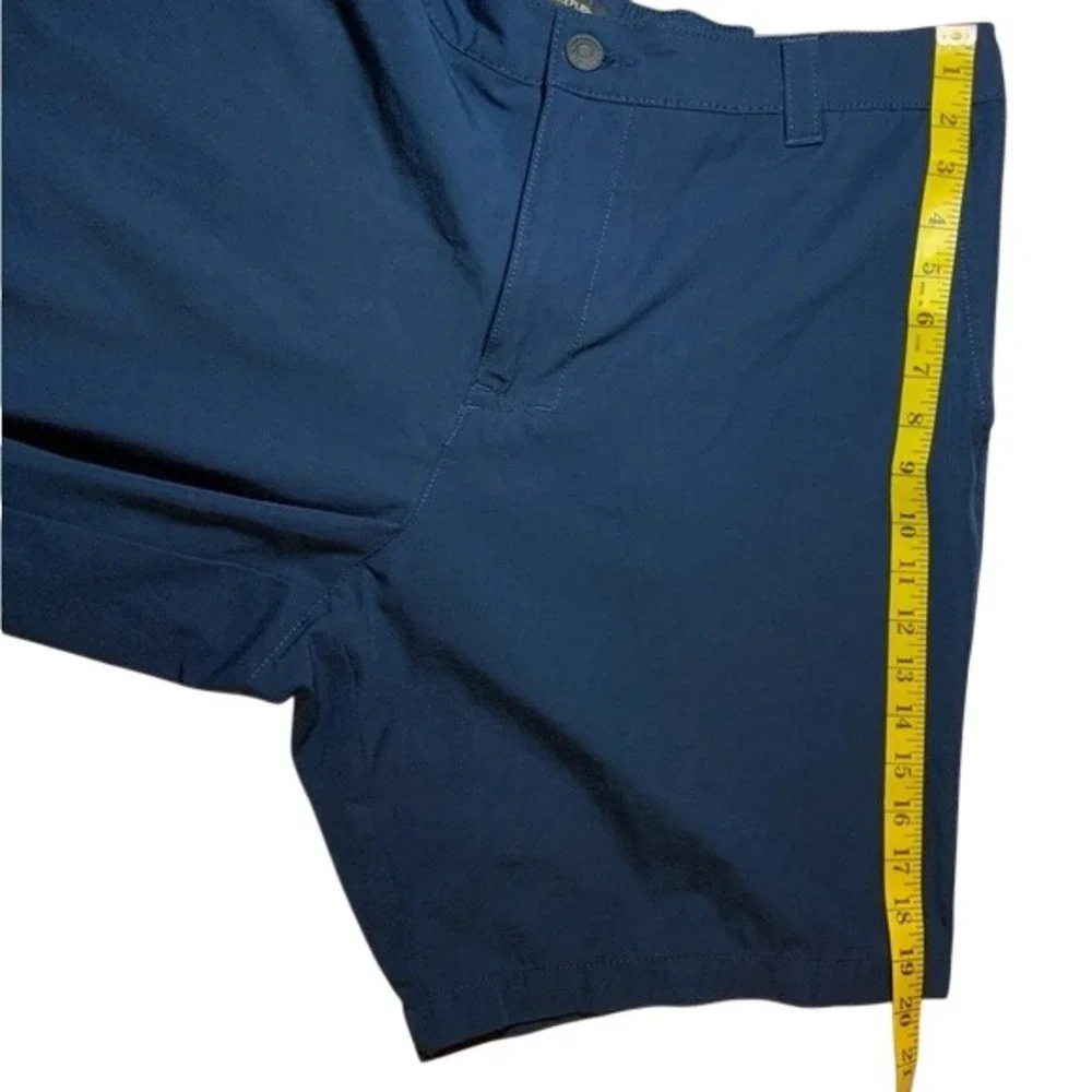 Banana Republic‎ Men's 38 Comfort Flat Front Shorts Stretch Polyester Blue